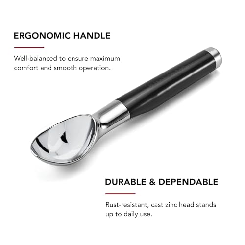 Eco-Friendly Classic Ice Cream Scoop, 8.6 inches, Black Set
