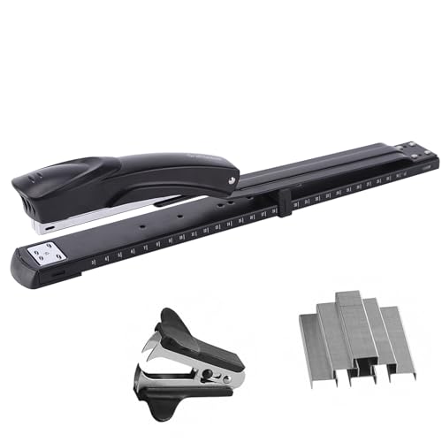 Classic Long Reach Stapler,with 2000 Staples & Stapler Remover Full Strip，20-25 Kit