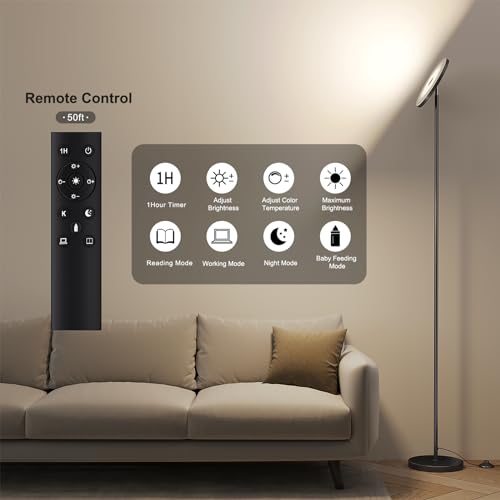 SUNMORY Floor Lamps for Living Room, 32W/3000LM Super Bright LED for Daily Use