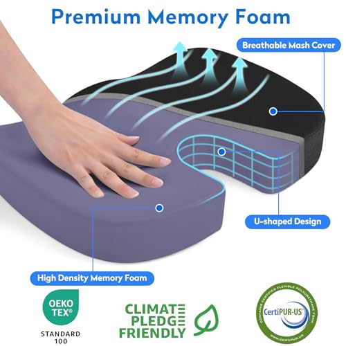 Modern CushZone Seat Cushion - Memory Foam Office Chair Cushion for Kit