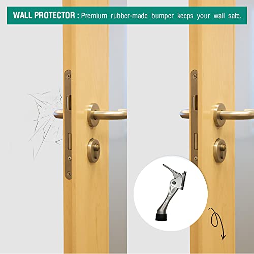 One Touch Kickdown Door Stopper, Door Holder, Heavy Duty Set