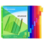 refined 8-Tab Binder Dividers - Index Pockets Divider for Set