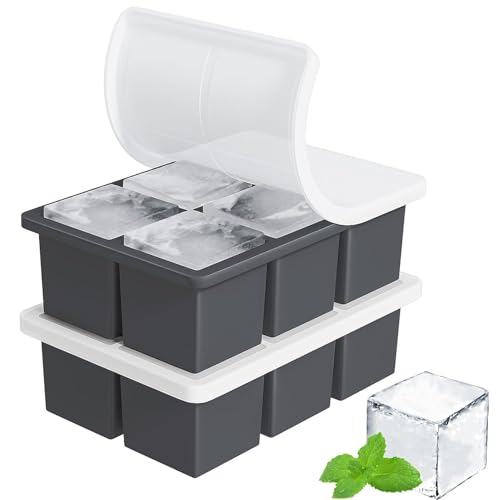 Modern Large Ice Cube Tray for Whiskey: FDDBI Silicone Ice Cube Set