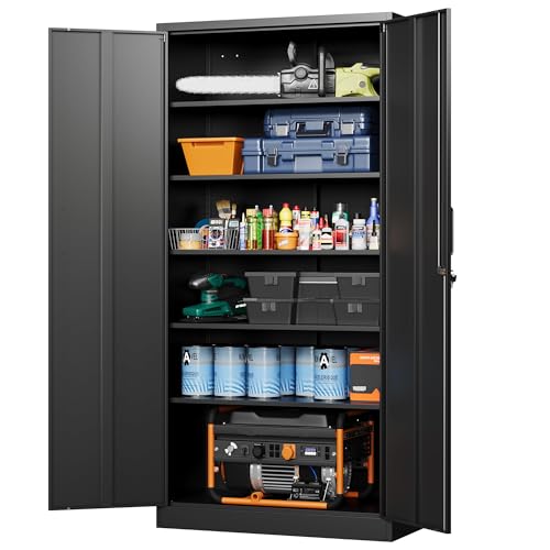 Minimalist Letaya Metal Garage Storage Cabinets with Lock-72 Kit