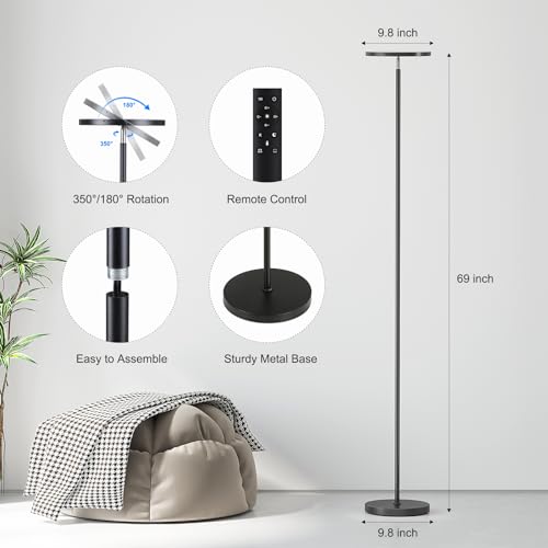 SUNMORY Floor Lamps for Living Room, 32W/3000LM Super Bright LED for Daily Use