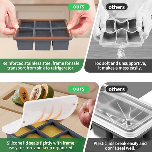 Modern Large Ice Cube Tray for Whiskey: FDDBI Silicone Ice Cube Set