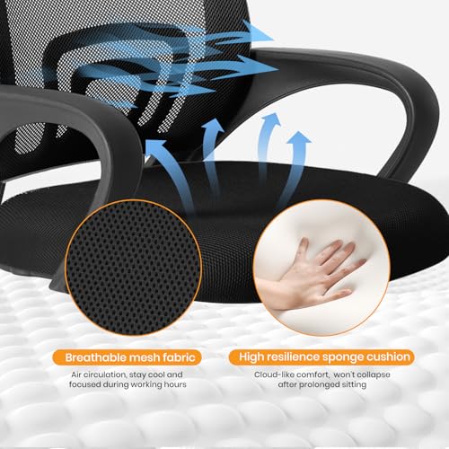 OLIXIS Office Desk Chair - Ergonomic Mid Back Essentials