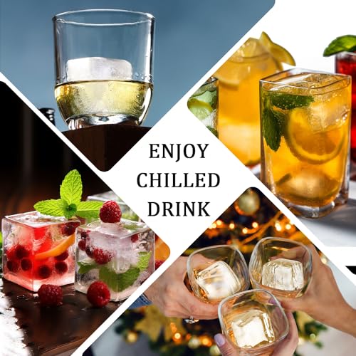 Modern Large Ice Cube Tray for Whiskey: FDDBI Silicone Ice Cube Set