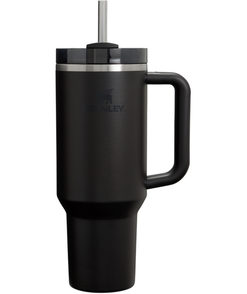Double-Wall Vacuum The Quencher H2.0 Flowstate Tumbler  | Stanley Create D332L - Premium Stainless Steel Straw Cup for All-Day Hydration - Black 2.0