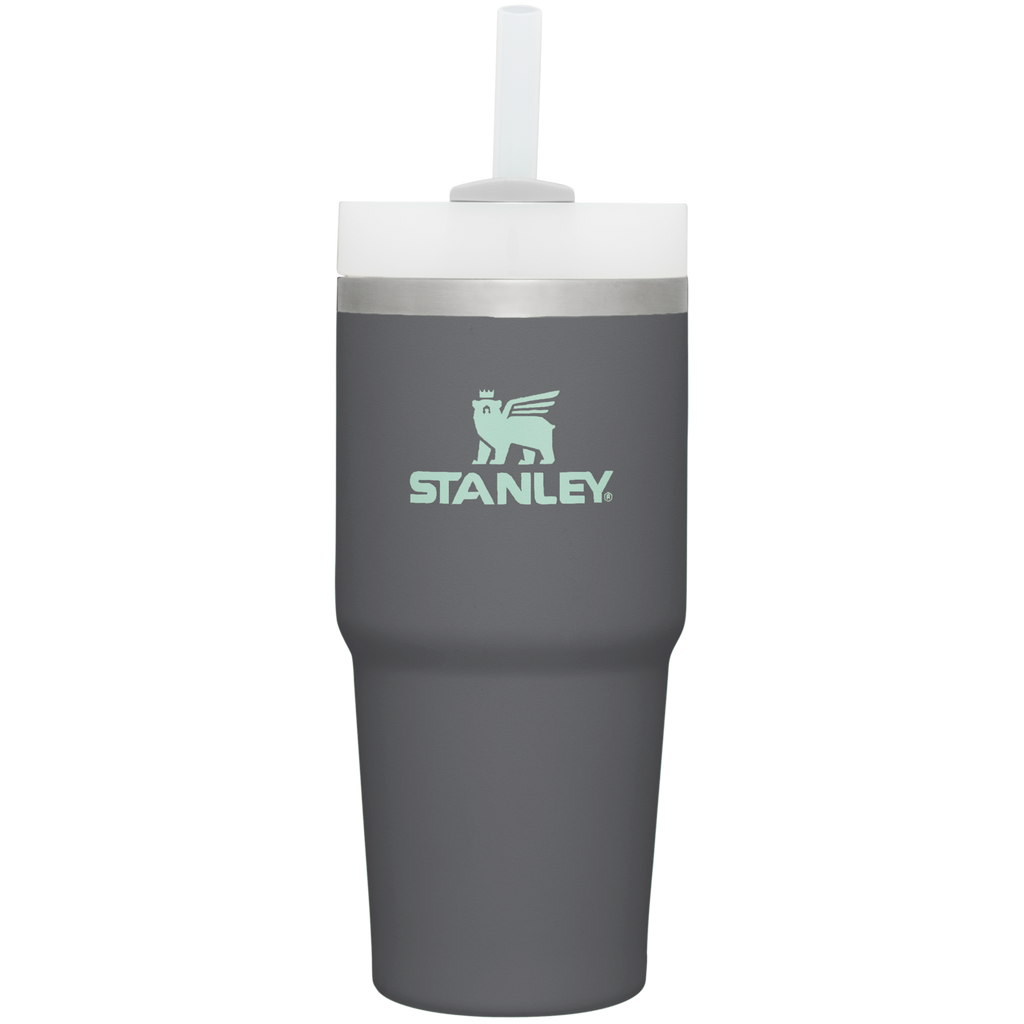Splash-Resistant FlowState The Quencher H2.0 Flowstate Tumbler  | Stanley Create D329E - Double-Wall Vacuum Insulated Travel Tumbler with Straw Detail