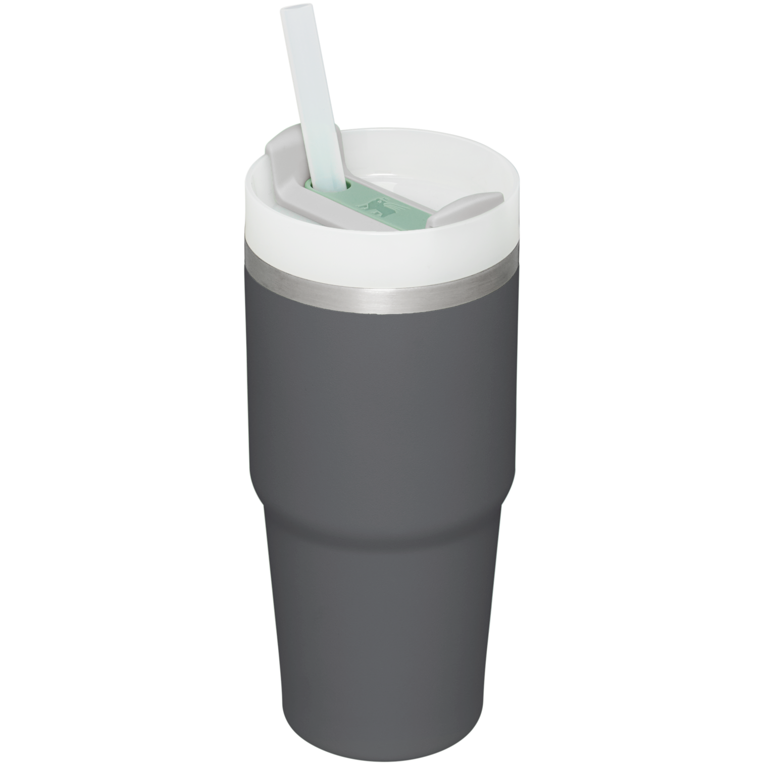 Splash-Resistant FlowState The Quencher H2.0 Flowstate Tumbler  | Stanley Create D329E - Double-Wall Vacuum Insulated Travel Tumbler with Straw Detail