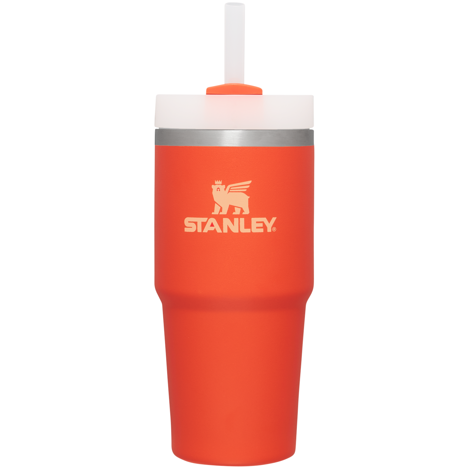 Splash-Resistant FlowState The Quencher H2.0 Flowstate Tumbler  | Stanley Create D329E - Double-Wall Vacuum Insulated Travel Tumbler with Straw Detail