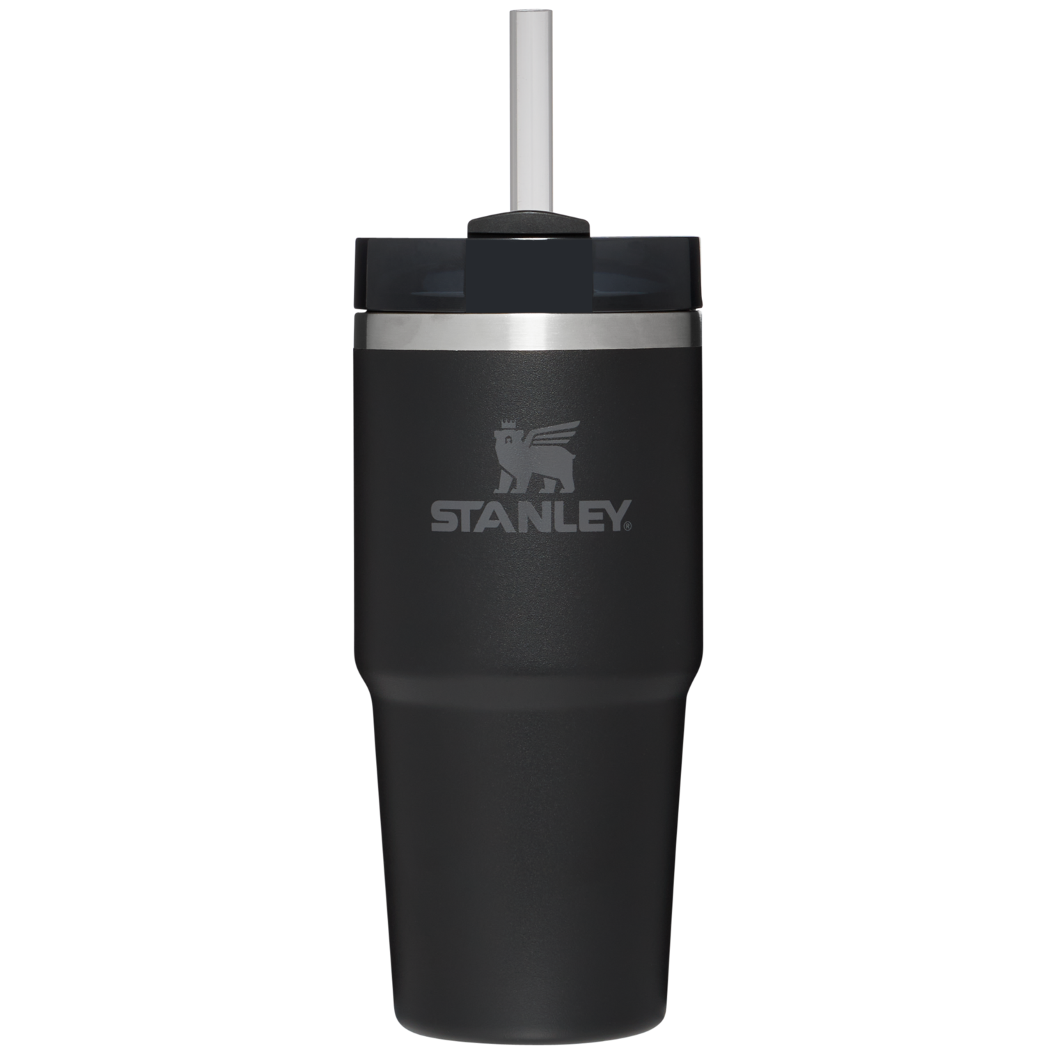 Splash-Resistant FlowState The Quencher H2.0 Flowstate Tumbler  | Stanley Create D329E - Double-Wall Vacuum Insulated Travel Tumbler with Straw Detail