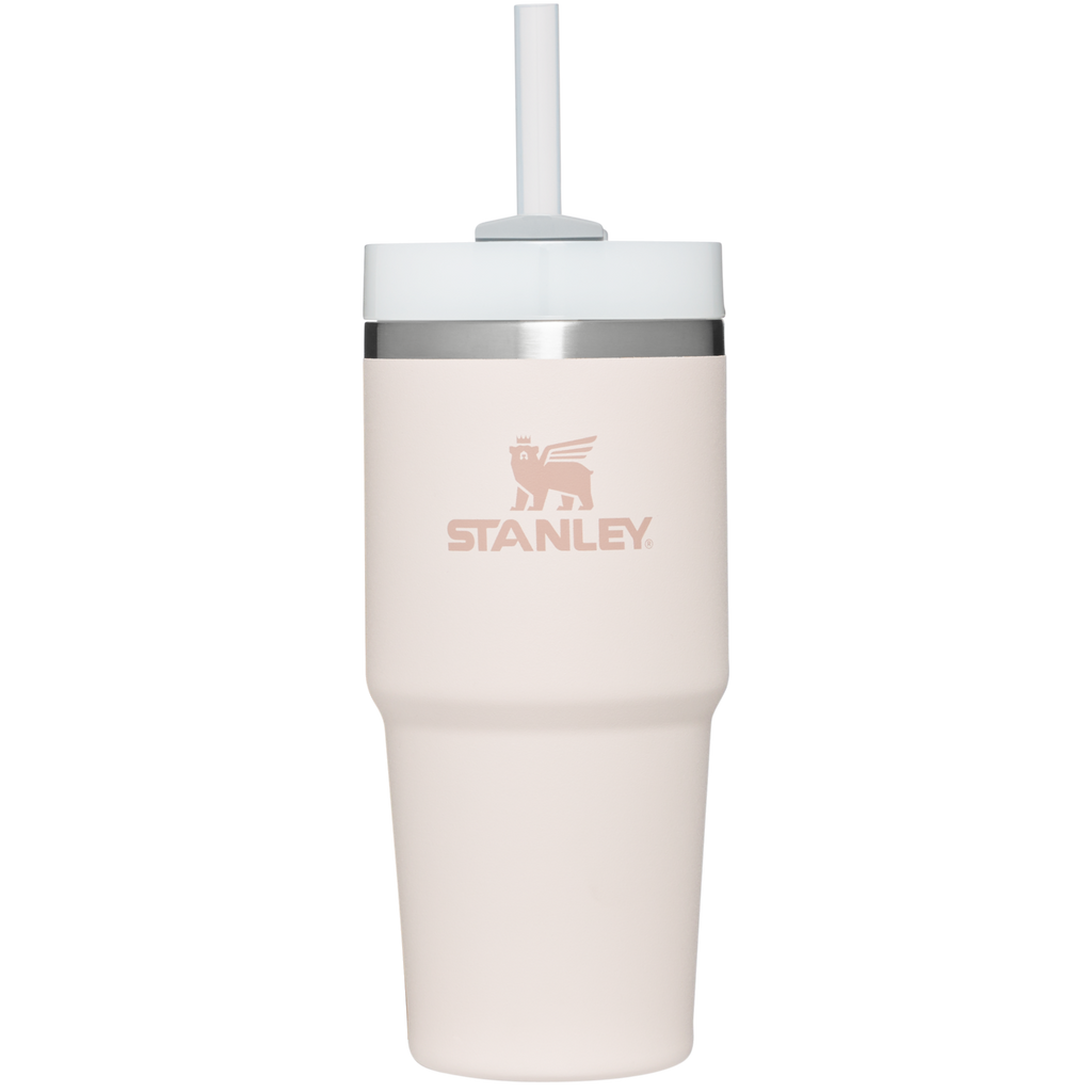 Splash-Resistant FlowState The Quencher H2.0 Flowstate Tumbler  | Stanley Create D329E - Double-Wall Vacuum Insulated Travel Tumbler with Straw Detail
