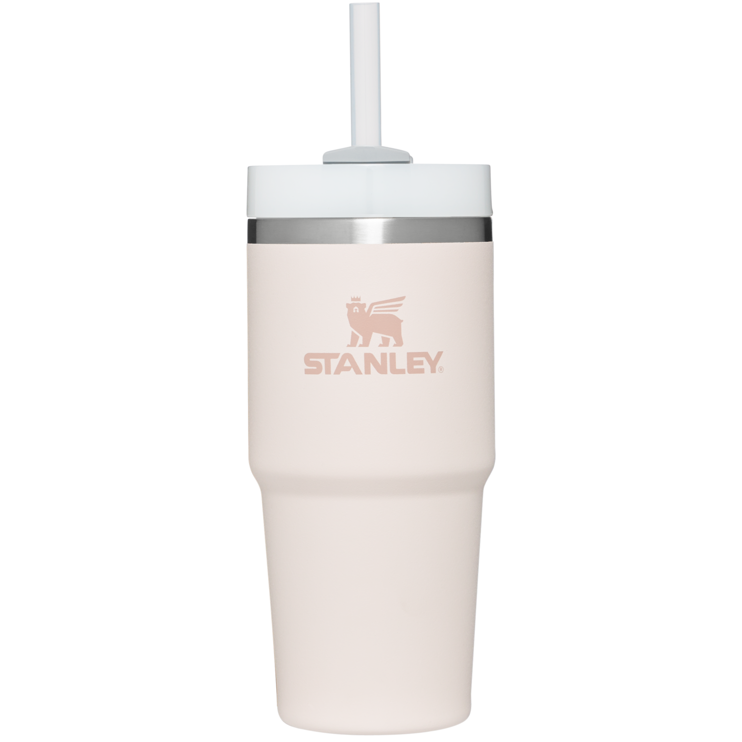 Splash-Resistant FlowState The Quencher H2.0 Flowstate Tumbler  | Stanley Create D329E - Double-Wall Vacuum Insulated Travel Tumbler with Straw Detail