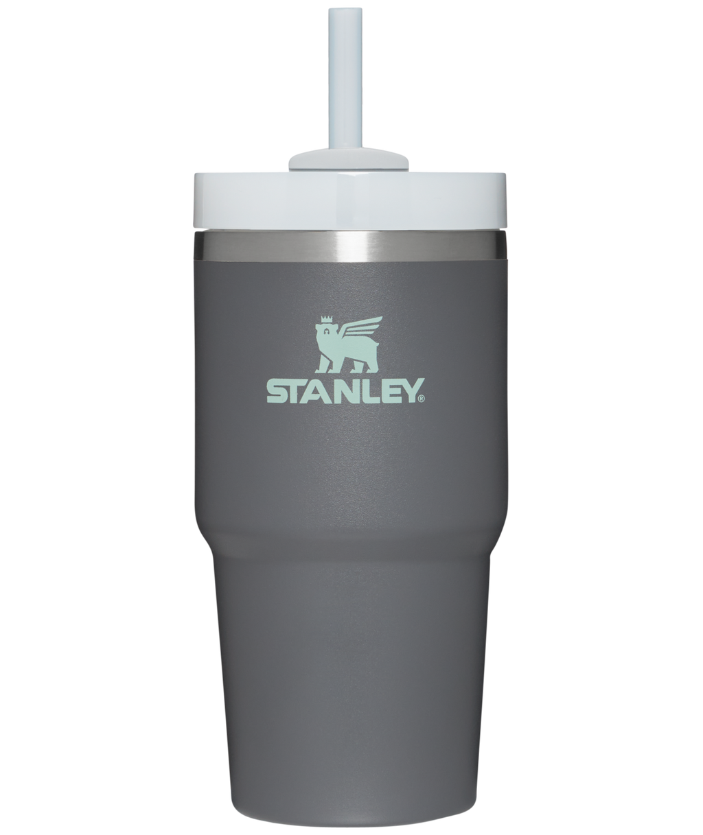 Large Capacity The Quencher H2.0 Flowstate Tumbler | Stanley Create D330L - Double-Wall Vacuum Insulated Travel Tumbler with Straw - Charcoal