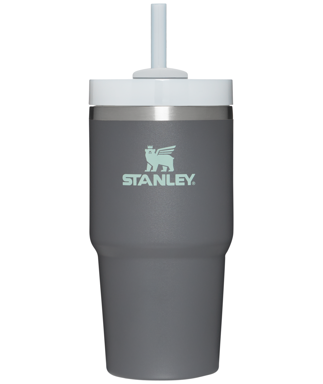 Large Capacity The Quencher H2.0 Flowstate Tumbler | Stanley Create D330L - Double-Wall Vacuum Insulated Travel Tumbler with Straw - Charcoal