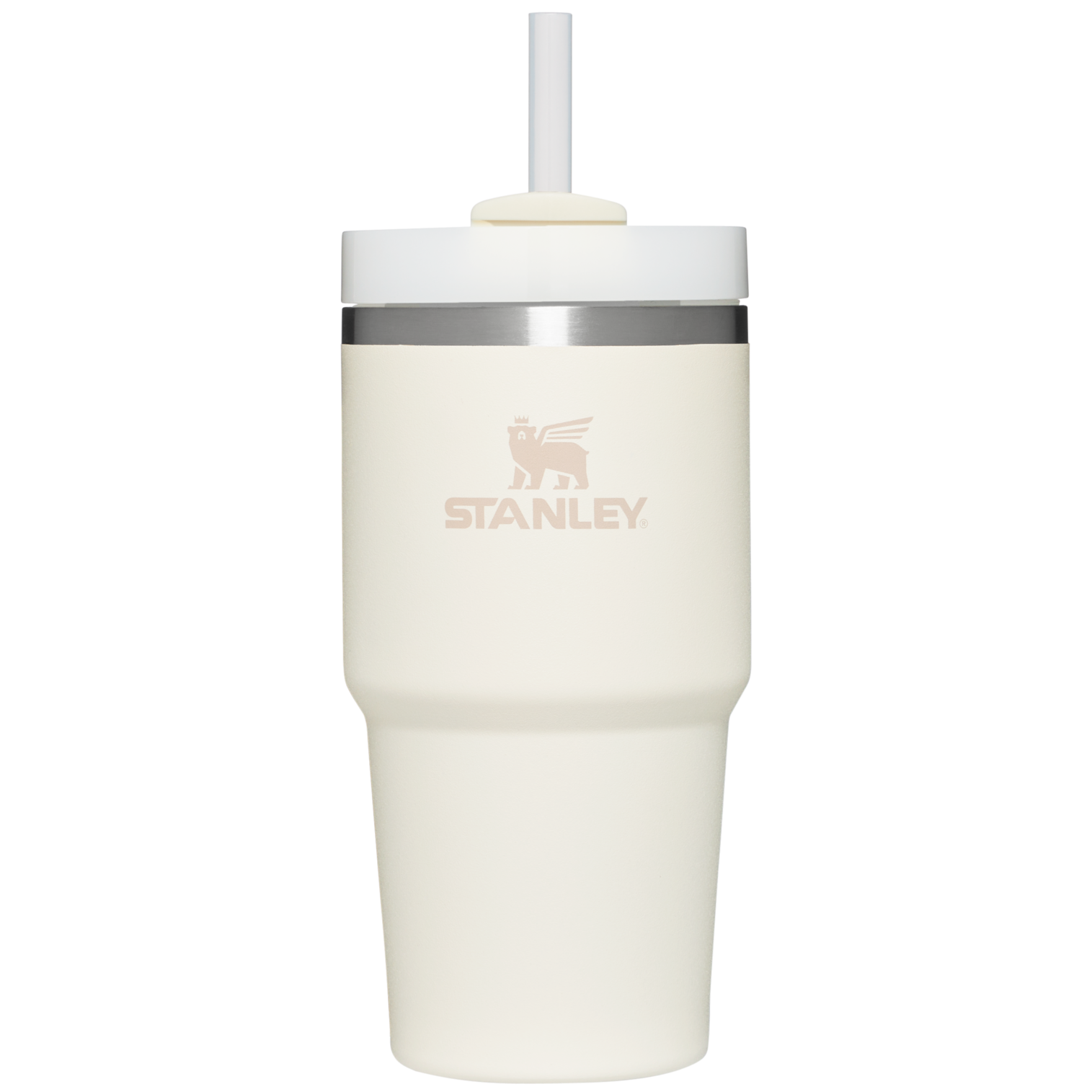 Insulated Travel The Quencher H2.0 Flowstate Tumbler D030T - Premium Stainless Steel Straw Cup for All-Day Hydration - Cream
