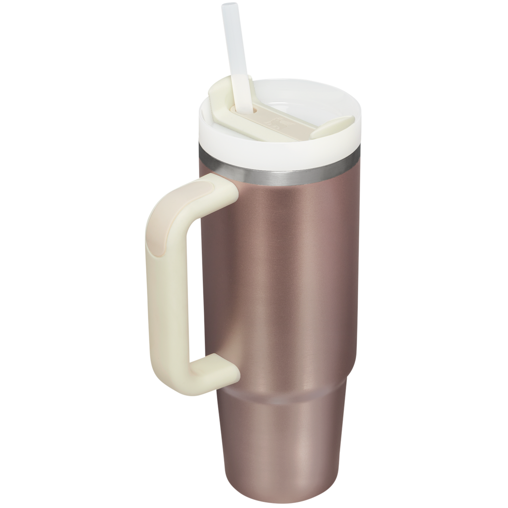 Splash-Resistant FlowState The Quencher H2.0 Flowstate Tumbler D051L - Double-Wall Vacuum Insulated Travel Tumbler with Straw Detail
