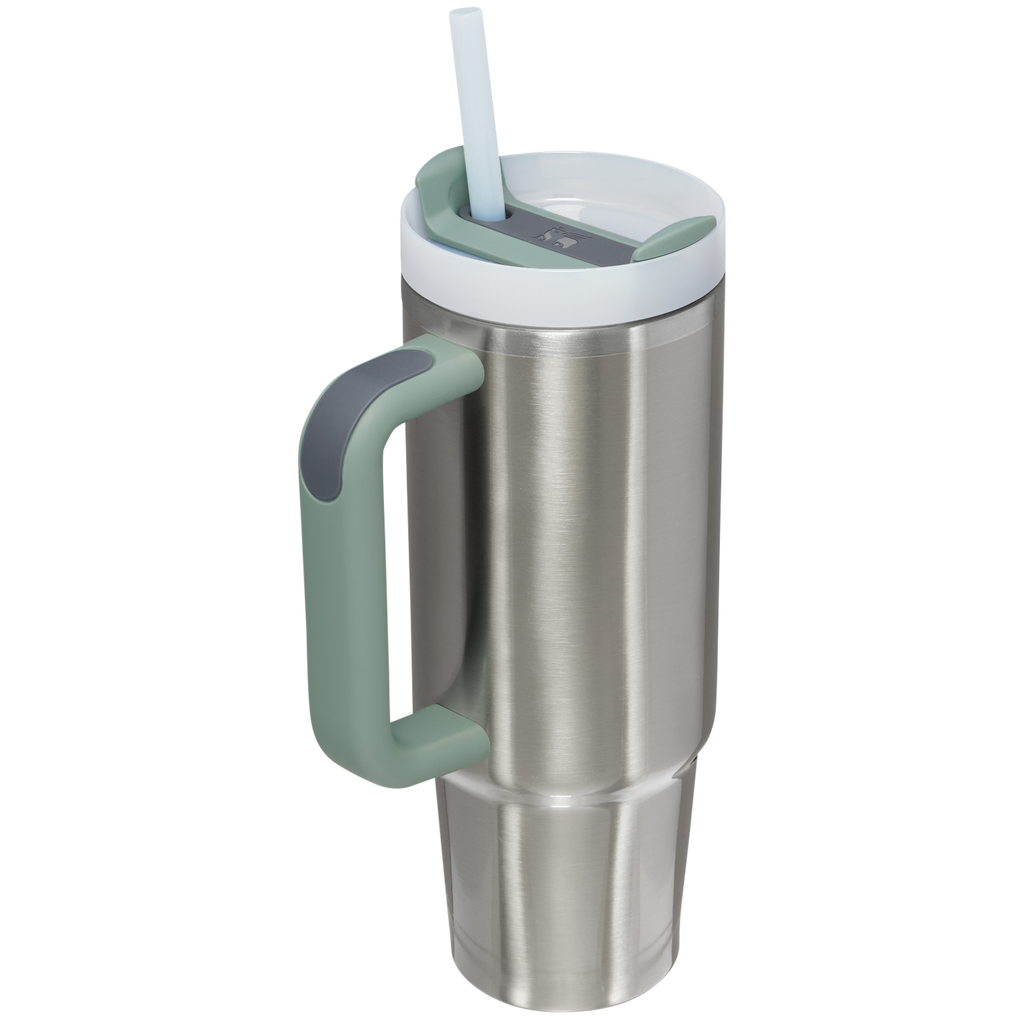 Splash-Resistant FlowState The Quencher H2.0 Flowstate Tumbler D051L - Double-Wall Vacuum Insulated Travel Tumbler with Straw Detail