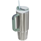 Splash-Resistant FlowState The Quencher H2.0 Flowstate Tumbler D051L - Double-Wall Vacuum Insulated Travel Tumbler with Straw Detail