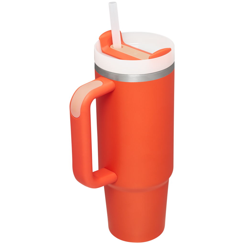 Splash-Resistant FlowState The Quencher H2.0 Flowstate Tumbler D051L - Double-Wall Vacuum Insulated Travel Tumbler with Straw Detail