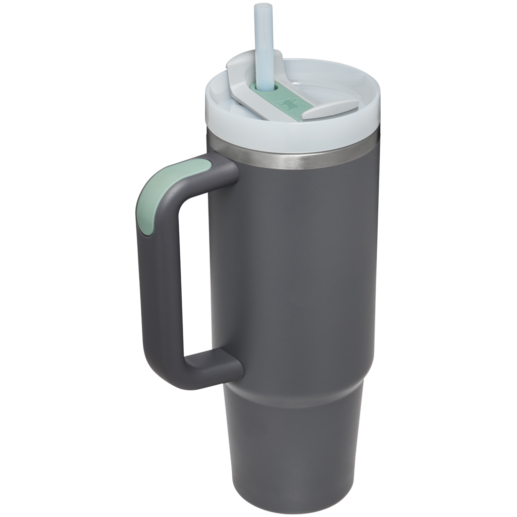 Splash-Resistant FlowState The Quencher H2.0 Flowstate Tumbler D051L - Double-Wall Vacuum Insulated Travel Tumbler with Straw Detail