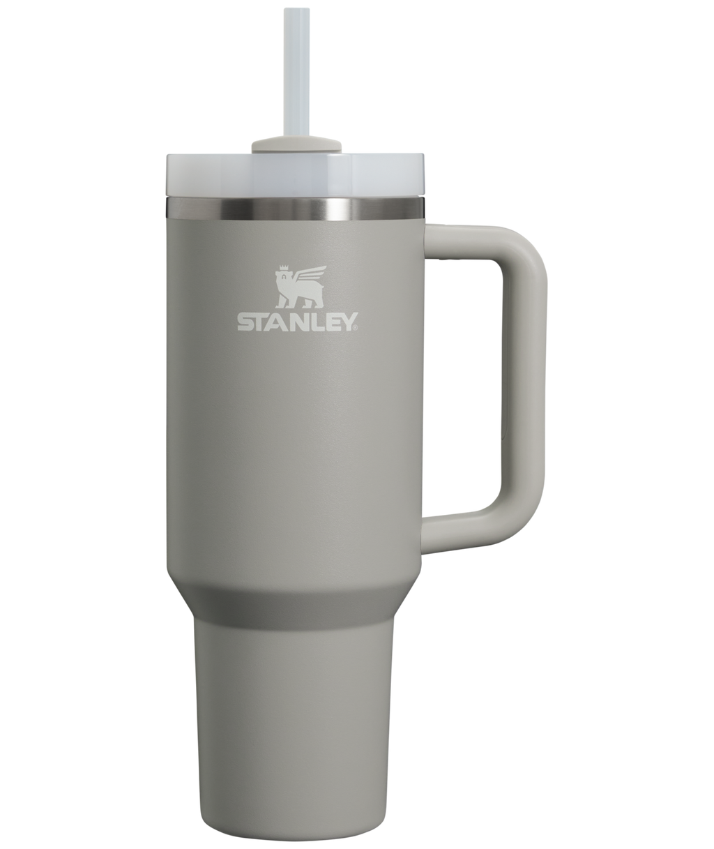 Double-Wall Vacuum The Quencher H2.0 Flowstate Tumbler  | Stanley Create D332L - Premium Stainless Steel Straw Cup for All-Day Hydration - Ash