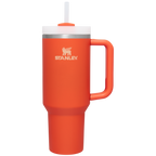 Double-Wall Vacuum The Quencher H2.0 Flowstate Tumbler  | Stanley Create D332L - Premium Stainless Steel Straw Cup for All-Day Hydration - Tigerlily