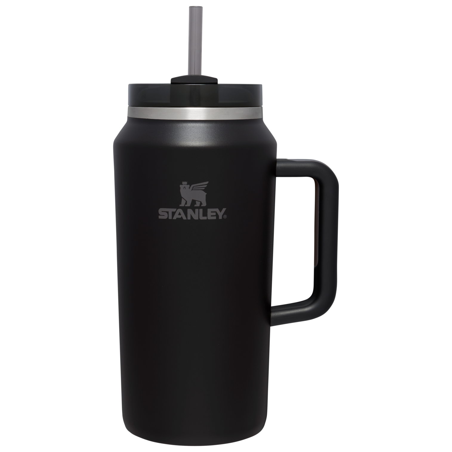 Splash-Resistant FlowState The Quencher H2.0 Flowstate Tumbler D365U - Double-Wall Vacuum Insulated Travel Tumbler with Straw - Black