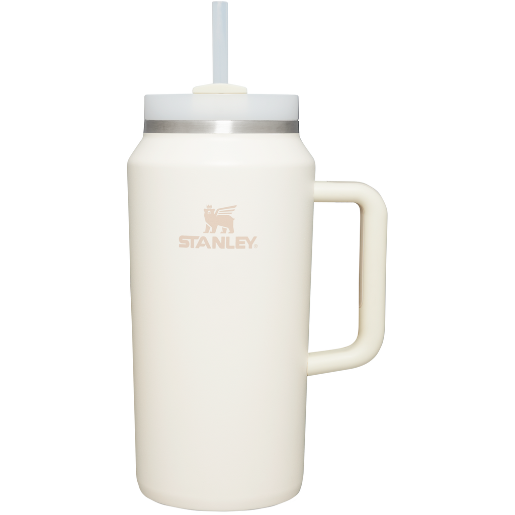 Car-Cup Friendly The Quencher H2.0 Flowstate Tumbler D033Q - Double-Wall Vacuum Insulated Travel Tumbler with Straw - Cream