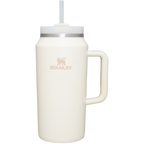 Car-Cup Friendly The Quencher H2.0 Flowstate Tumbler D033Q - Double-Wall Vacuum Insulated Travel Tumbler with Straw - Cream