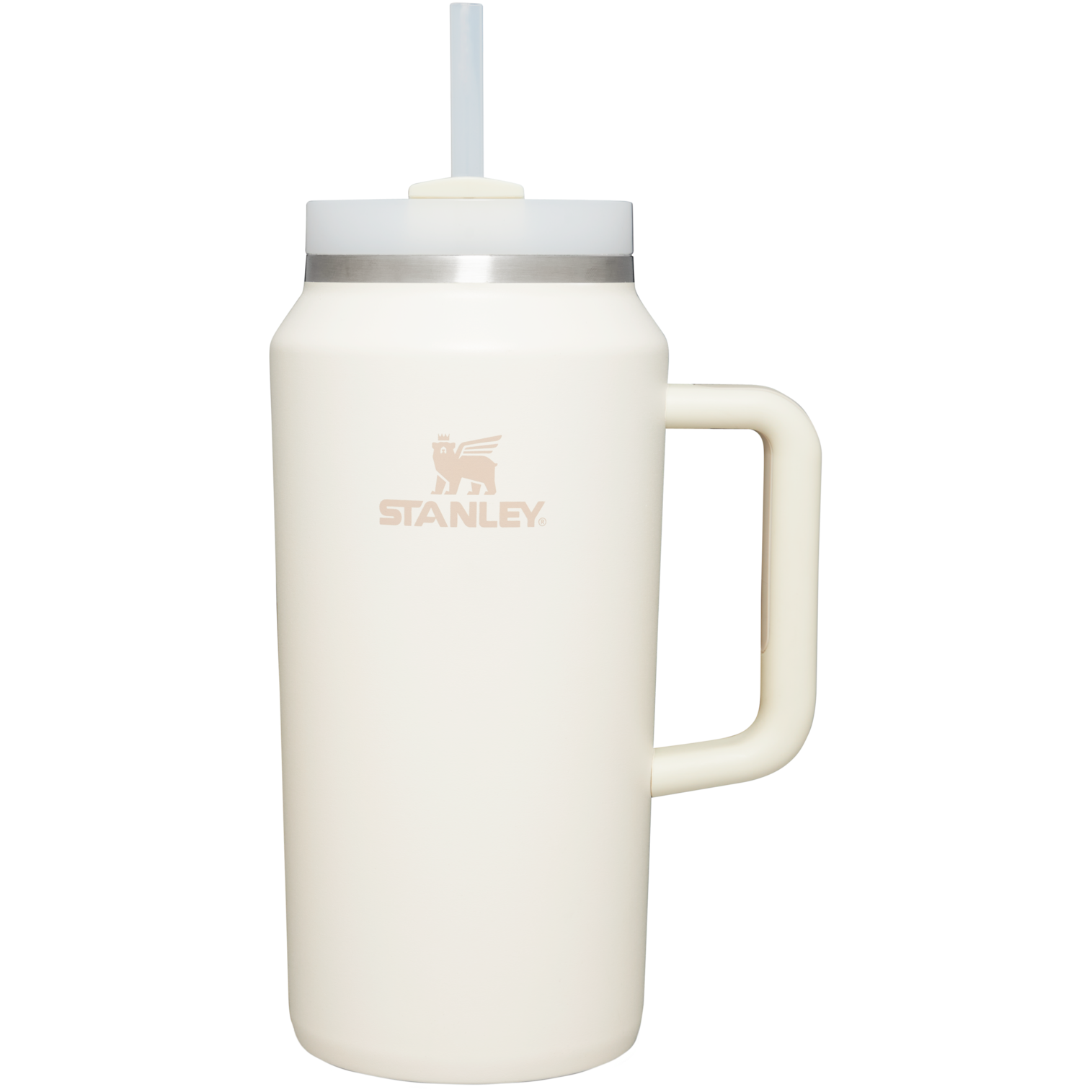Car-Cup Friendly The Quencher H2.0 Flowstate Tumbler D033Q - Double-Wall Vacuum Insulated Travel Tumbler with Straw - Cream