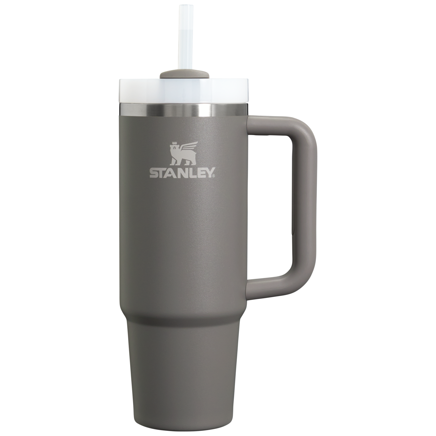 Splash-Resistant FlowState The Quencher H2.0 Flowstate Tumbler D051L - Double-Wall Vacuum Insulated Travel Tumbler with Straw - Stone