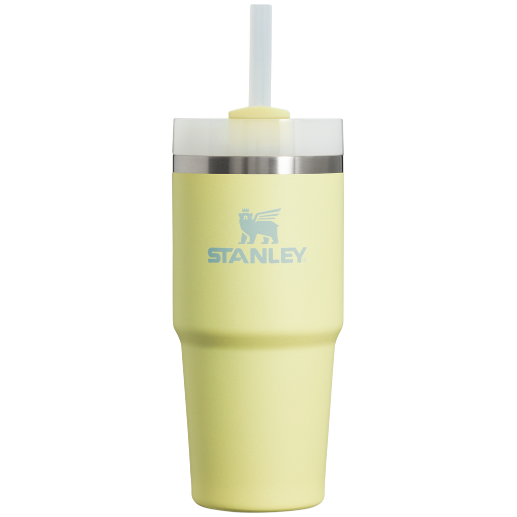 Splash-Resistant FlowState The Quencher H2.0 Flowstate Tumbler  | Stanley Create D329E - Double-Wall Vacuum Insulated Travel Tumbler with Straw Detail