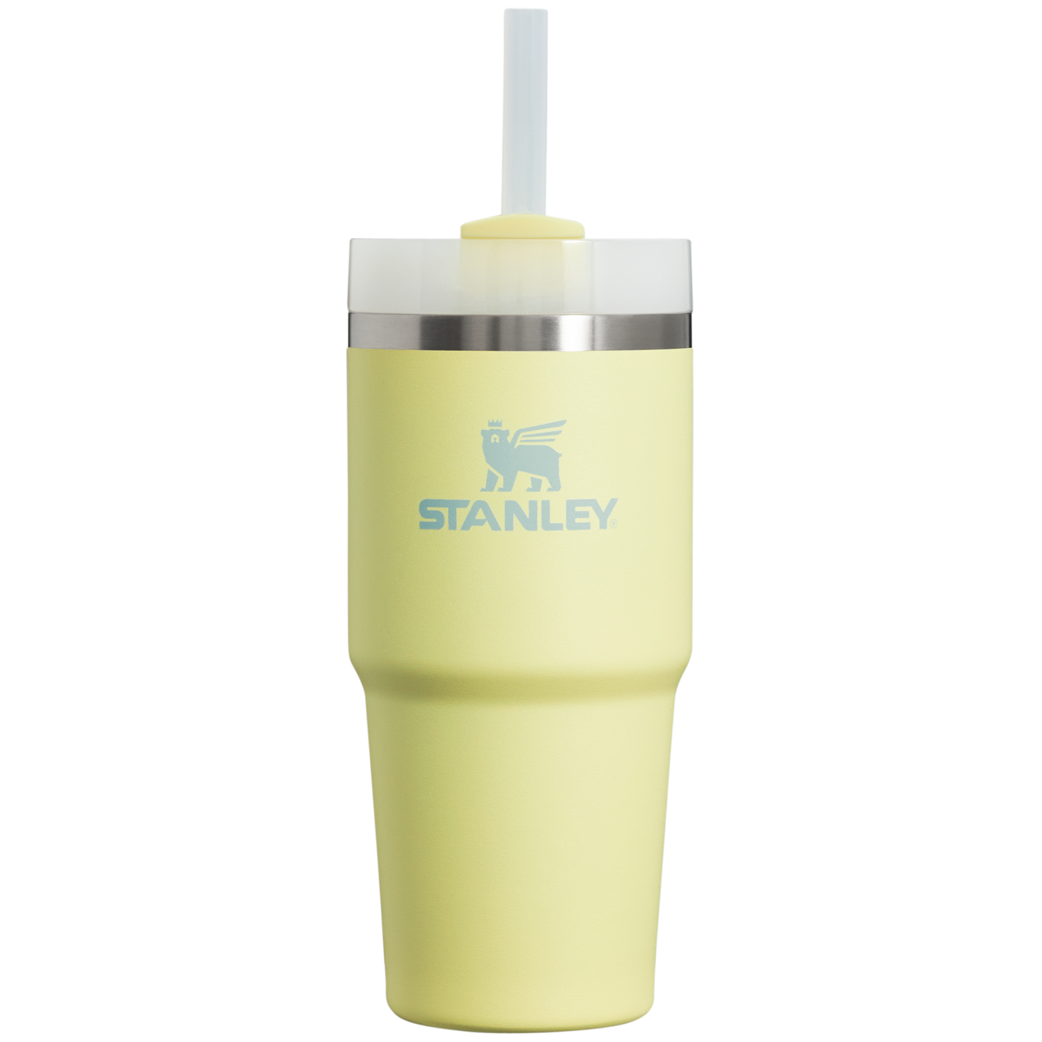 Splash-Resistant FlowState The Quencher H2.0 Flowstate Tumbler  | Stanley Create D329E - Double-Wall Vacuum Insulated Travel Tumbler with Straw Detail