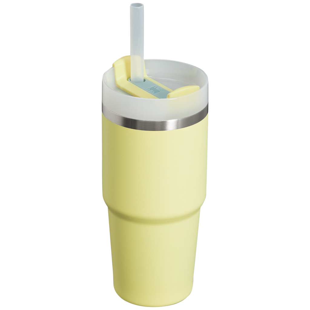 Splash-Resistant FlowState The Quencher H2.0 Flowstate Tumbler  | Stanley Create D329E - Double-Wall Vacuum Insulated Travel Tumbler with Straw Detail