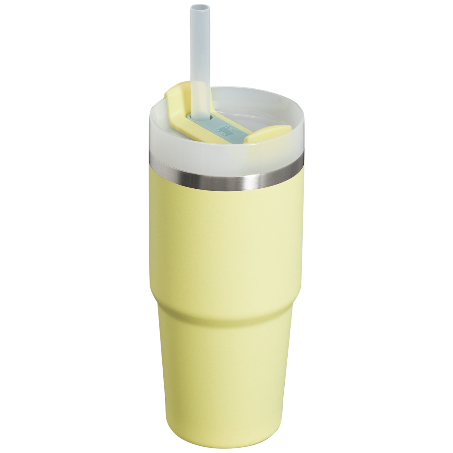 Splash-Resistant FlowState The Quencher H2.0 Flowstate Tumbler  | Stanley Create D329E - Double-Wall Vacuum Insulated Travel Tumbler with Straw Detail