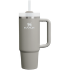 Splash-Resistant FlowState The Quencher H2.0 Flowstate Tumbler D051L - Double-Wall Vacuum Insulated Travel Tumbler with Straw - Ash