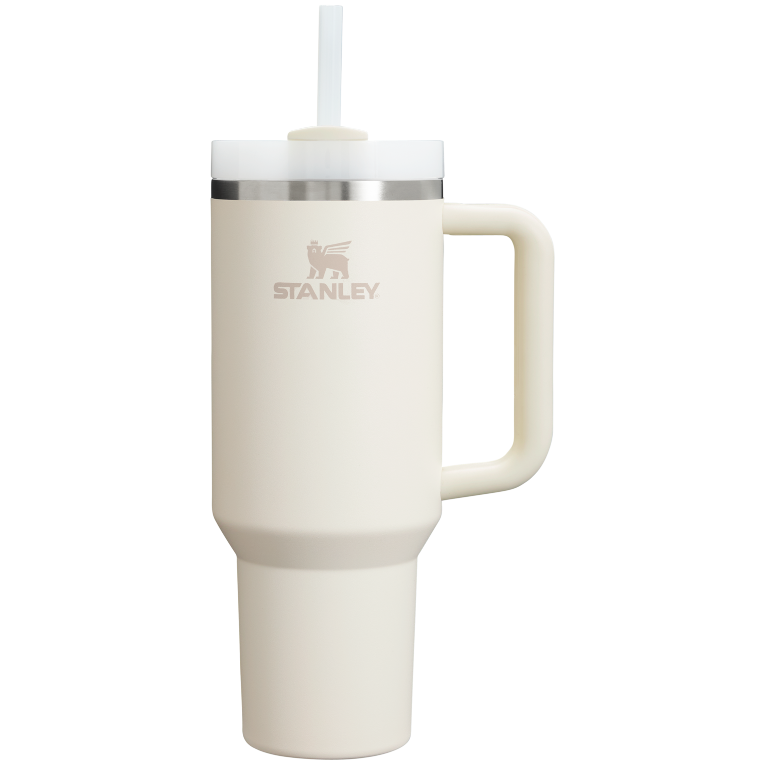 Large Capacity The Quencher H2.0 Flowstate Tumbler D050X - Double-Wall Vacuum Insulated Travel Tumbler with Straw - Cream 2.0