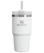 Splash-Resistant FlowState The Quencher H2.0 Flowstate Tumbler  | Stanley Create D329E - Double-Wall Vacuum Insulated Travel Tumbler with Straw - Frost