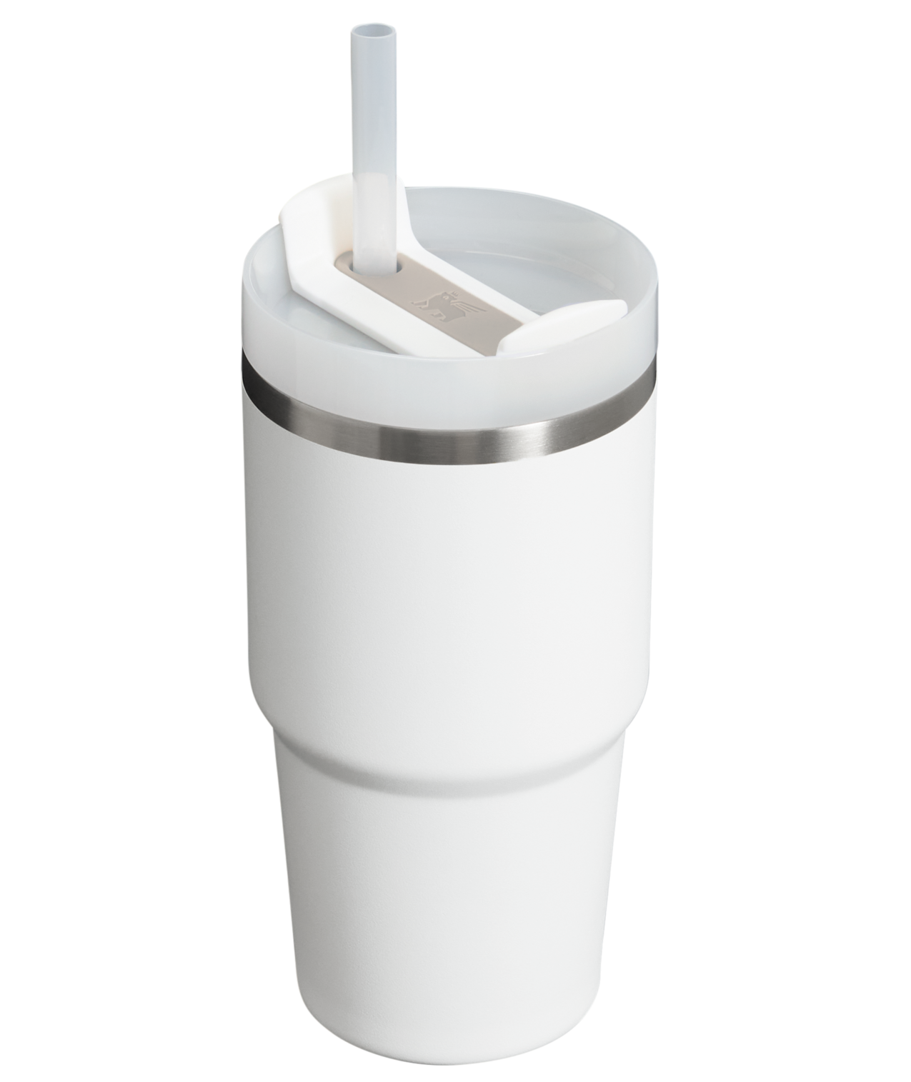 Splash-Resistant FlowState The Quencher H2.0 Flowstate Tumbler  | Stanley Create D329E - Double-Wall Vacuum Insulated Travel Tumbler with Straw Detail