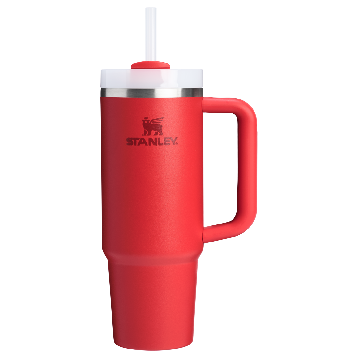 Splash-Resistant FlowState The Quencher H2.0 Flowstate Tumbler D051L - Double-Wall Vacuum Insulated Travel Tumbler with Straw - Chili Red