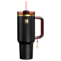 Double-Wall Vacuum The Quencher Luxe H2.0 Flowstate Tumbler D170A - Premium Stainless Steel Straw Cup for All-Day Hydration - Black Snakeskin