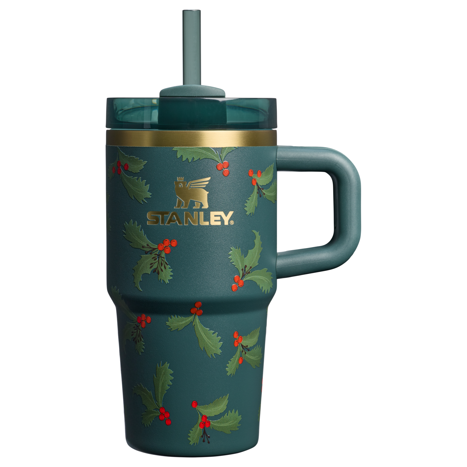 Car-Cup Friendly The Cheers & Cheer Quencher H2.O Flowstate Tumbler D192J - 40oz Large Capacity Car-Cup Friendly Quencher - Holiday Botanical