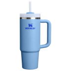 Splash-Resistant FlowState The Quencher H2.0 Flowstate Tumbler D051L - Double-Wall Vacuum Insulated Travel Tumbler with Straw - Blue Sky