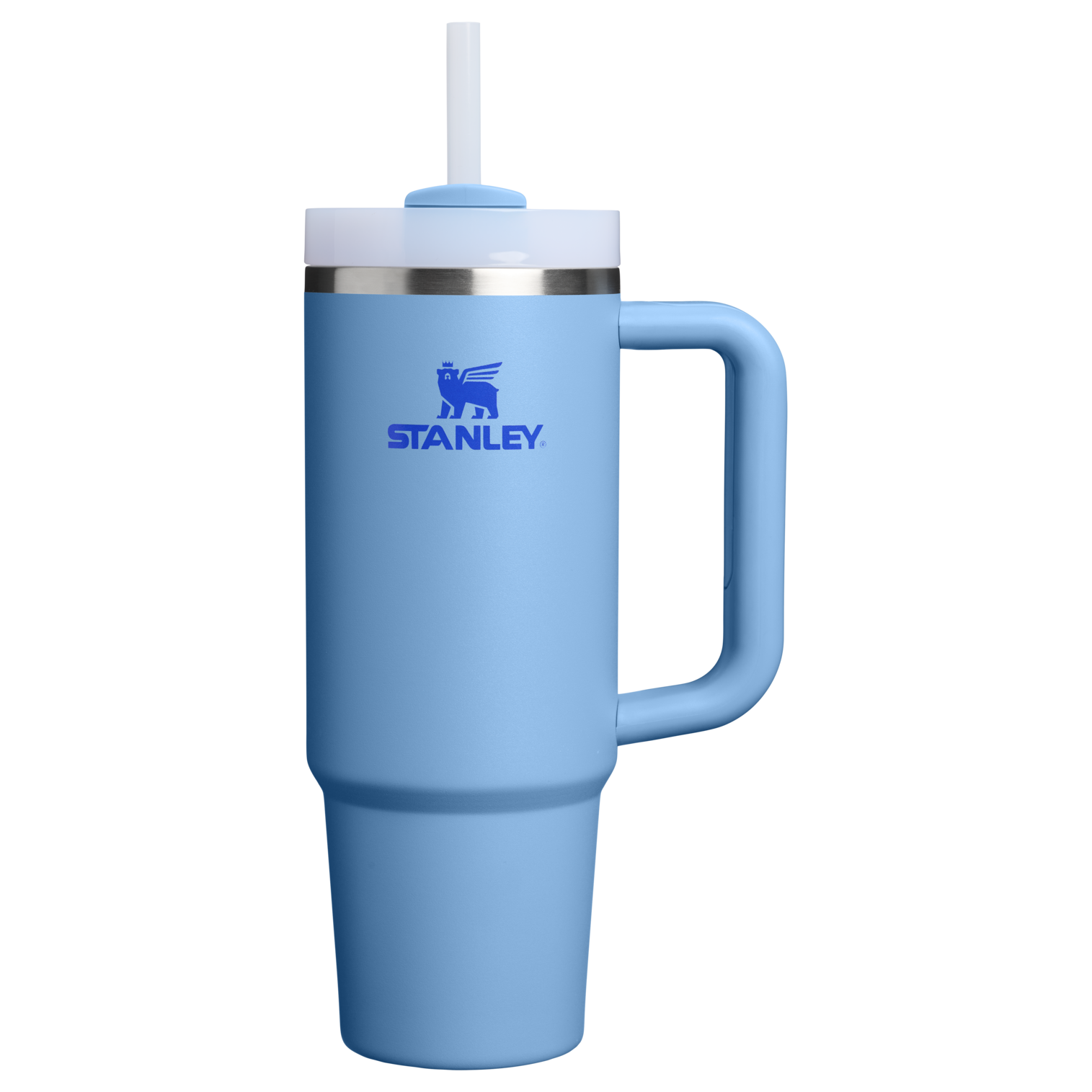 Splash-Resistant FlowState The Quencher H2.0 Flowstate Tumbler D051L - Double-Wall Vacuum Insulated Travel Tumbler with Straw - Blue Sky