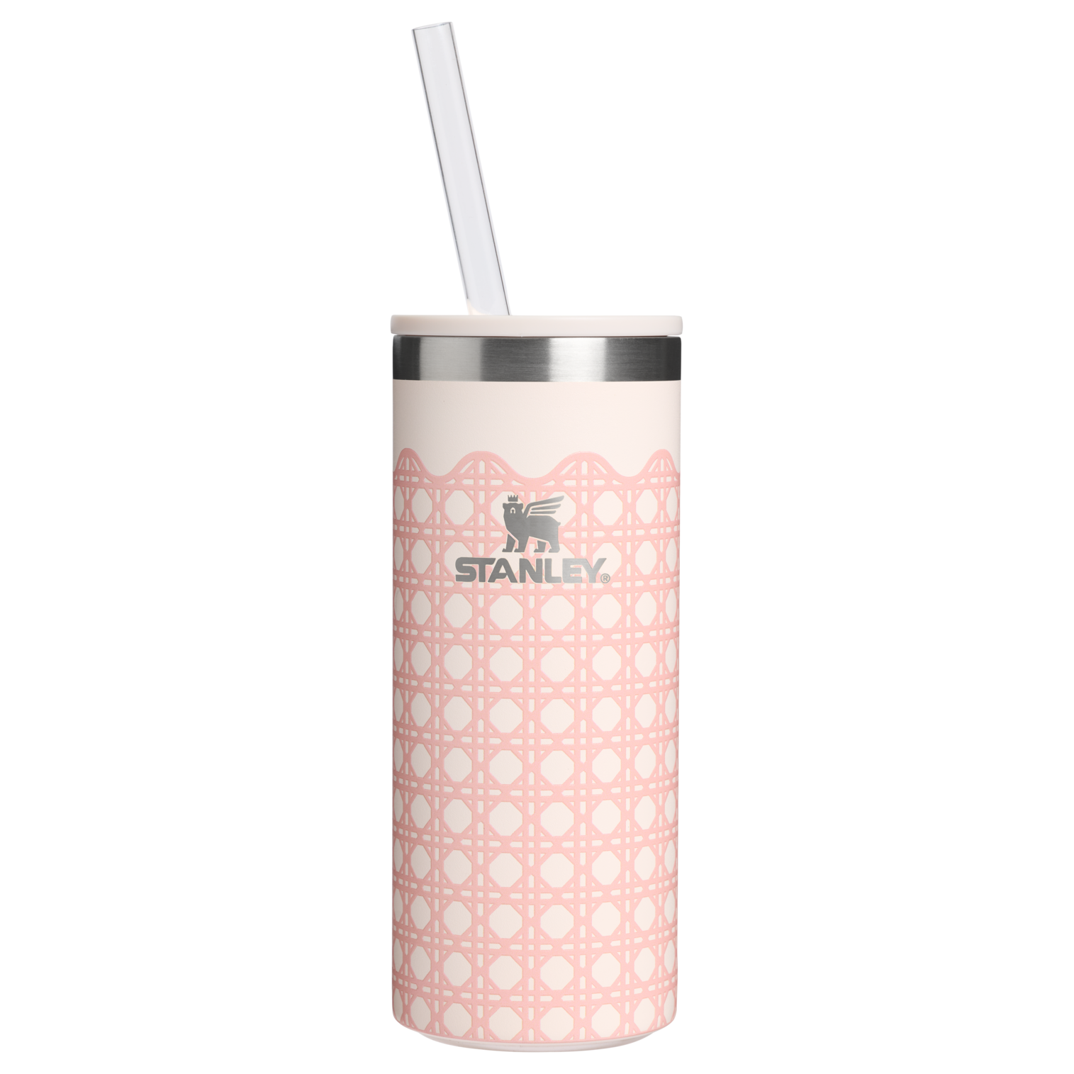 Portable Mini The Everyday Slim Can Cooler Cup D350R - Compact All-Weather Soft-Sided Cooler Backpack - Rose Quartz Rattan