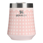 Vacuum Insulated Wine The Reserve Wine Tumbler D352C - Elegant Stemless Vacuum Insulated Wine Tumbler - Rose Quartz Rattan