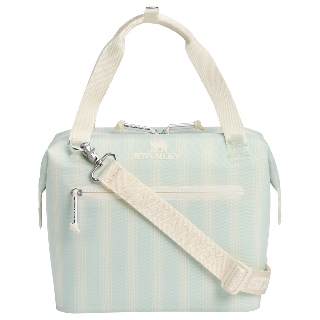 Ice-Retention The All Day Julienne Mini Cooler D349V - Leak-Proof Insulated Mini Cooler Bag for Lunch - Mist Picnic Stripe